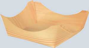 Schale pure eckig 10x10 cm Holz für Fingerfood