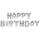 Folienlufballons, "Happy Birthday", silber m selbstschließendem Ventil