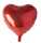 Folienlufballon, Ø 45cm, "Heart", rot, mit selbstschließendem Ventil
