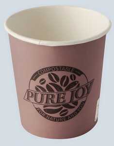 Trinkbecher Pappe Pure Joy 0,1l, lila, Ø 6 cm
