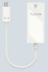 Adapter USB-C auf Ethernet, Gigabit 1000Mbps, iSerie 0,10m, weiß, für