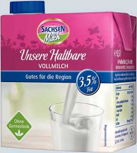 Sachsen H-Milch, 3,5 %, 0,5 Liter mit Schraubverschluss,