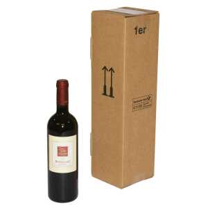 Versandkarton baun für Flaschen, PTZ geprüft, für 1 Flasche