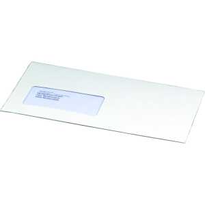 CD/DVD-Kuvert mit Fenster, hk weiß, Innenmaß: 225x125x12mm