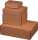 Modulbox braun, Päckchen, haftklebend, Innenmaß: 192 x 199 x 91 mm