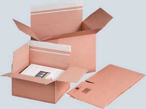 Fixkarton braun, m.Automatikboden, haftklebend 10 Stück 310x230x160 mm