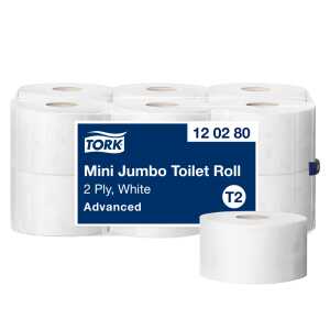Toilettenpapier Jumbo Mini Advanced 2-lagig weiß 170m