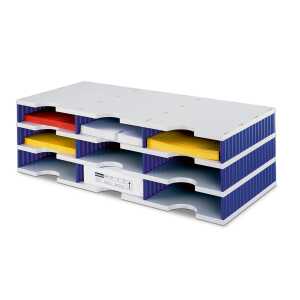 Sortierstation Standard 9 Fächer grau/blau, sytrodoc