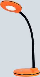 LED-Tischleuchte Splash mandarin 3-stufig dimmbar, flex. Schwanenhals
