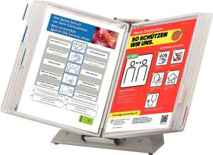 Tischständer Sterifold antibakteriell inkl. 10 Tafeln, weiß