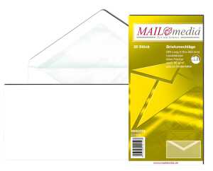 Briefhülle DL gum. 80g weiß 30002372 25ST Wappenpost Seidenfutter