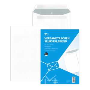 Versandtasche C4, ohne Fenster, SK, 90 g/qm, weiß