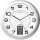 Unilux INSTINCT Wanduhr mit Datumsanzeige metallgrau, 30,5 cm,