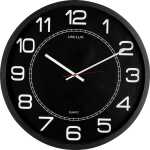Unilux MEGA Wanduhr schwarz, Durchmesser: 57,5 cm,...