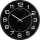 Unilux MEGA Wanduhr schwarz, Durchmesser: 57,5 cm, Quarzuhrwerk