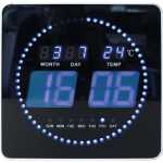 UNILUX Wanduhr FLO LED 28 x 28 cm (B x H) Aluminium schwarz
