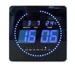UNILUX Wanduhr FLO LED 28 x 28 cm (B x H) Aluminium schwarz