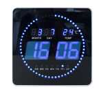 UNILUX Wanduhr FLO LED 28 x 28 cm (B x H) Aluminium schwarz