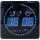 UNILUX Wanduhr FLO LED 28 x 28 cm (B x H) Aluminium schwarz