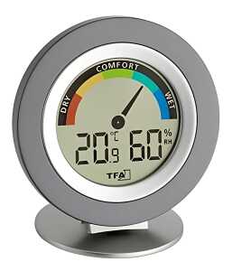 TFA 30.5019.01 Cosy Digitales Thermo-Hygrometer, grau/silber