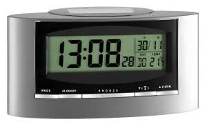 TFA 98.1071 Solar Funk Wecker silber/schwarz