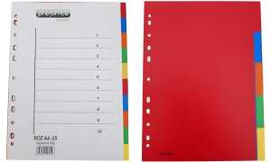 proOFFICE Kunststoff-Register, blan ko, A4, 5-teilig (10071942)