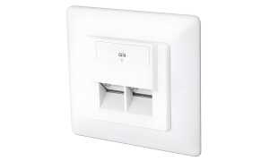 DIGITUS Unterputzdose Kat.6, Klasse E, 2 x RJ45, geschirmt (11001621)