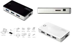 DIGITUS USB 3.0 Hub, 4-Port, schwar z, inkl. Netzteil (11003954)