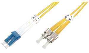 DIGITUS LWL Patchkabel, LC-Duplex - 2 x ST, OS2, 2,0 m (11005805)