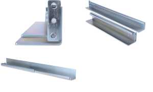 DIGITUS L-Support Gleitschienen-Set , 1 HE, tiefenverstellbar