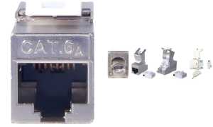 DIGITUS Keystone Modul Kat.6A(tief) geschirmt, grau (11005977)