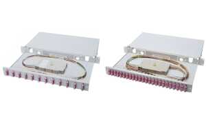 DIGITUS 19 Glasfaser LWL Spleißbox , OM4, bestückt, 12 x SC (11006022)