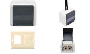 DIGITUS Einsatz für Aufputzrahmen O utdoor, für 2x RJ45 (11006080)