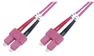 DIGITUS LWL Patchkabel, SC-Duplex - SC-Duplex, OM4, 1,0 m (11006198)