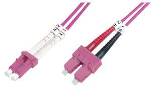 DIGITUS LWL Patchkabel, LC-Duplex - SC-Duplex, OM4, 1,0 m (11006204)