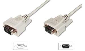DIGITUS 9-Pol Sub-D Kabel, Stecker - Kupplung, 3,0 m (11006402)