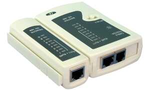 LogiLink Kabeltester RJ11, RJ12, RJ 45 mit Remote Einheit (11110344)