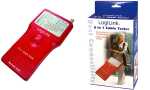 LogiLink Kabeltester 5-in-1, mit Re mote Einheit, rot...