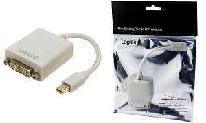 LogiLink Adapter, Mini DisplayPort Stecker - 24+5 Pol DVI (11111384)