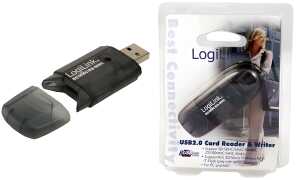 LogiLink USB 2.0 Mini Card Reader f ür SD/MMC, anthrazit (11111629)