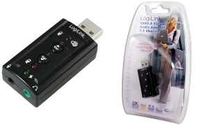 LogiLink USB 2.0 Audioadapter, 7.1 Soundeffekt (11111701)