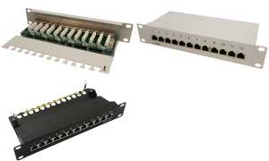 LogiLink 10 Patch Panel Kat. 6, ge schirmt, 12 Port, 1 HE (11111706)