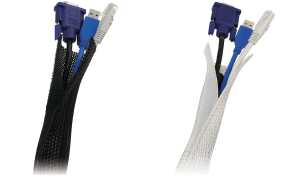 LogiLink Kabelbündler, Gewebeschlau ch, grau, 1,80 m (11112309)