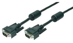 LogiLink VGA Monitorkabel, Stecker - Stecker, schwarz, 15 m (11112331)