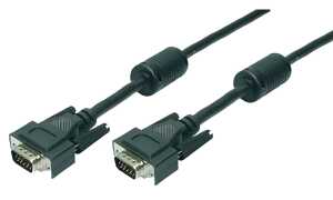 LogiLink VGA Monitorkabel, Stecker - Stecker, schwarz, 20 m (11112332)