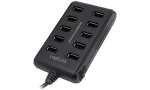 LogiLink USB 2.0 Hub, 10 Port, mit Ein-/Ausschalter,...