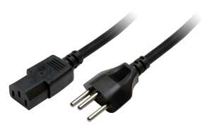 LogiLink Schweizer Stromkabel, 1,8 m, schwarz (11112442)