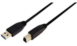 LogiLink USB 3.0 Kabel, USB-A - USB -B Stecker, 3,0 m,schwarz