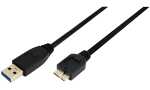 LogiLink USB 3.0 Kabel, USB-A - USB -B Micro Stecker, 2,0...