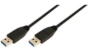 LogiLink USB 3.0 Kabel, USB-A - USB -A Stecker, 1,0 m,schwarz